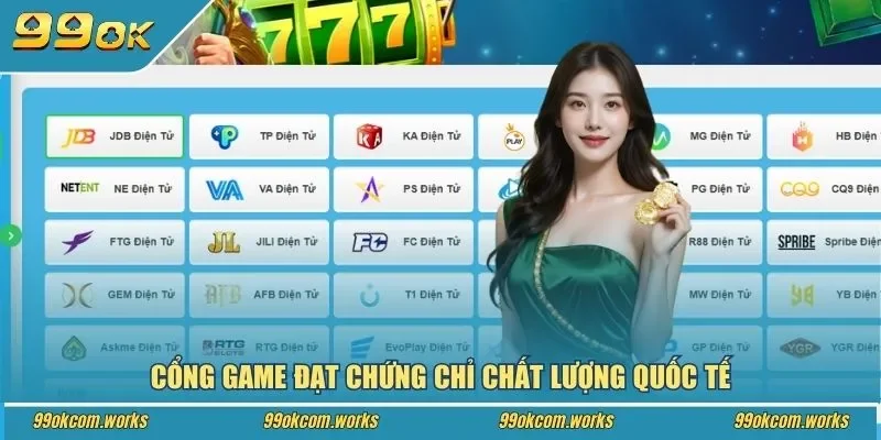 Cổng game đạt chứng chỉ chất lượng quốc tế